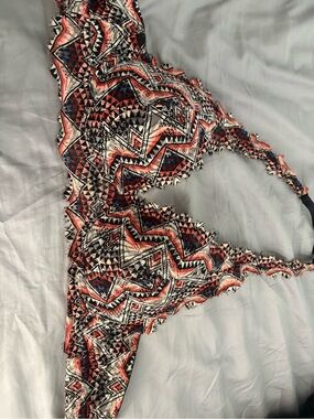 PINK Victoria's Secret Tribal Print Bralette in Coral, Black & White
